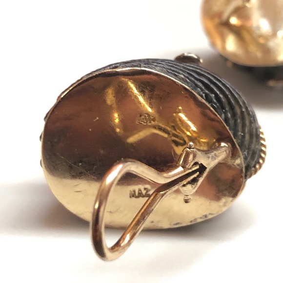 Estate MAZ 14K Gold Seashell w/Pearls Clip on SOLD! - Picture 4 of 8